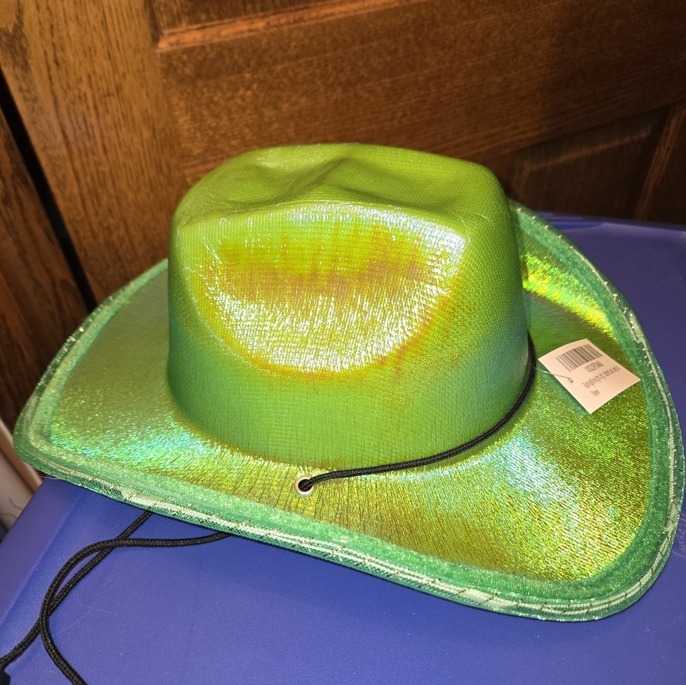 Green Flashing Cowboy Hat